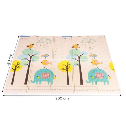 Mata piankowa dla dzieci 200x180 cm edukacyjna dwustronna składana miarka wzrostu alfabet ECOTOYS Mata piankowa dla dzieci 200x180 cm edukacyjna dwustronna składana miarka wzrostu alfabet ECOTOYS