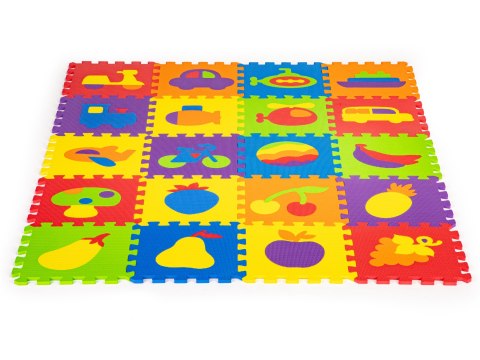 Mata piankowa edukacyjna EVA puzzle 20 elementów 148x119 cm ECOTOYS Mata piankowa edukacyjna EVA puzzle 20 elementów 148x119 cm ECOTOYS