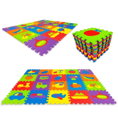 Mata piankowa edukacyjna EVA puzzle 20 elementów 148x119 cm ECOTOYS Mata piankowa edukacyjna EVA puzzle 20 elementów 148x119 cm ECOTOYS