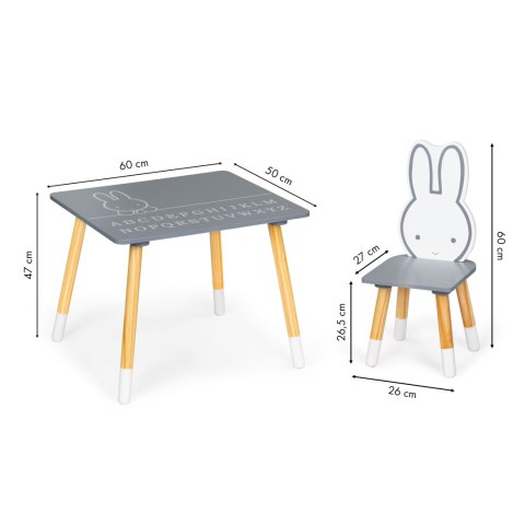 Stół stolik + 2 krzesła meble dla dzieci zestaw ECOTOYS Stół stolik + 2 krzesła meble dla dzieci zestaw ECOTOYS