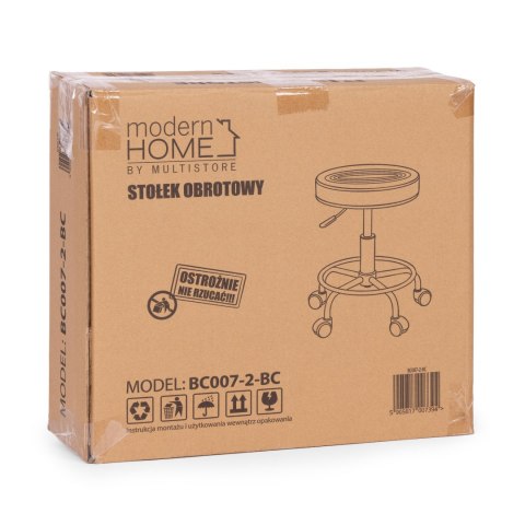 Stołek obrotowy taboret kosmetyczny medyczny fotel regulowany czarny ModernHome Stołek obrotowy taboret kosmetyczny medyczny fotel regulowany czarny ModernHome