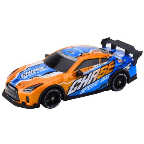 Auto Sportowe Zdalnie Sterowane RC Podświetlana Karoseria Drift Pomarańczowe Auto Sportowe Zdalnie Sterowane RC Podświetlana Karoseria Drift Pomarańczowe