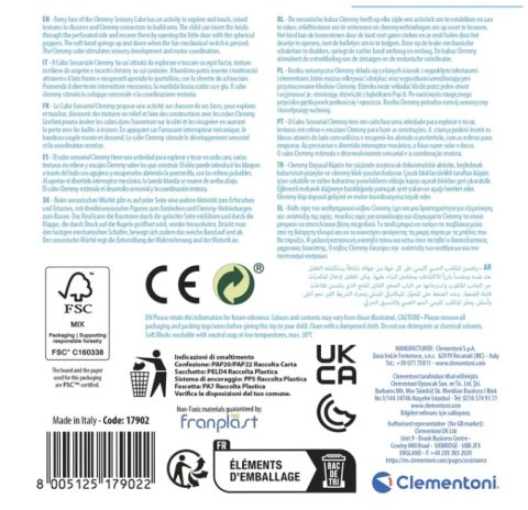 Clemmy Kostka Sensoryczna Dla Niemowląt Clementoni 17902 Clemmy Kostka Sensoryczna Dla Niemowląt Clementoni 17902