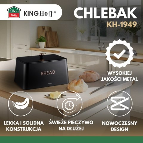 ELEGANCKI CHLEBAK STALOWY KINGHOFF KH-1949 CZARNY ELEGANCKI CHLEBAK STALOWY KINGHOFF KH-1949 CZARNY