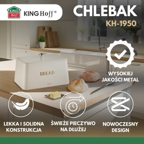 ELEGANCKI CHLEBAK STALOWY KINGHOFF KH-1950 KREMOWY ELEGANCKI CHLEBAK STALOWY KINGHOFF KH-1950 KREMOWY