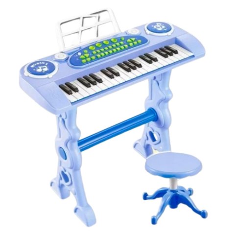 Elektroniczne Pianinko Dla Dzieci Z Mikrofonem 37 Klawiszy Niebieski Elektroniczne Pianinko Dla Dzieci Z Mikrofonem 37 Klawiszy Niebieski