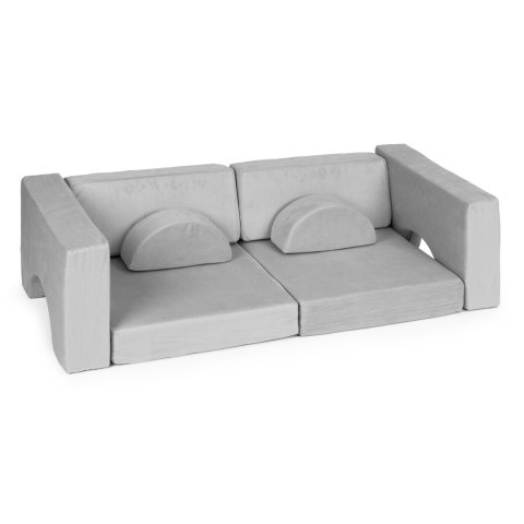 Fotel modułowy dla dzieci DIY 8 miękkich poduch składany - szary ECOTOYS Fotel modułowy dla dzieci DIY 8 miękkich poduch składany - szary ECOTOYS