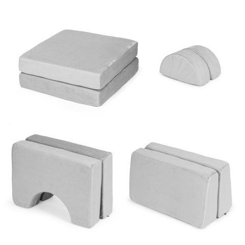 Fotel modułowy dla dzieci DIY 8 miękkich poduch składany - szary ECOTOYS Fotel modułowy dla dzieci DIY 8 miękkich poduch składany - szary ECOTOYS