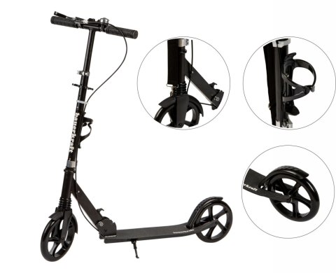 Hulajnoga miejska dla dzieci i młodzieży składana regulacja wysokości 95-105 cm koła 200 mm uchwyt na bidon Hulajnoga miejska dla dzieci i młodzieży składana regulacja wysokości 95-105 cm koła 200 mm uchwyt na bidon