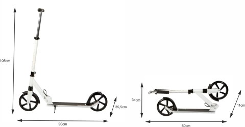Hulajnoga miejska dla dzieci i młodzieży składana regulacja wysokości 95-105 cm koła 200 mm Hulajnoga miejska dla dzieci i młodzieży składana regulacja wysokości 95-105 cm koła 200 mm
