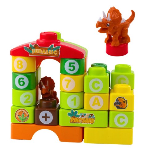 Klocki Konstrukcyjne Edukacyjne W Plecaku Dinozaury Cyfry Litery 49 el. Klocki Konstrukcyjne Edukacyjne W Plecaku Dinozaury Cyfry Litery 49 el.