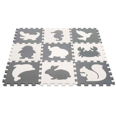 Miękkie Puzzle Mata Edukacyjna Dinozaury Pianka EVA Beżowe Szare 9 el. Miękkie Puzzle Mata Edukacyjna Dinozaury Pianka EVA Beżowe Szare 9 el.