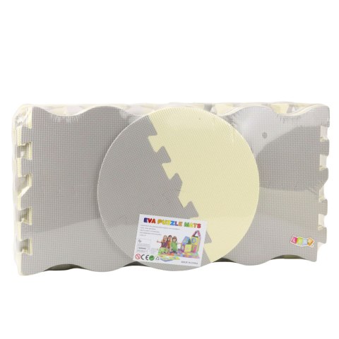 Miękkie Puzzle Mata Edukacyjna Kojec Pianka EVA Beżowe Szare 25 el. Miękkie Puzzle Mata Edukacyjna Kojec Pianka EVA Beżowe Szare 25 el.