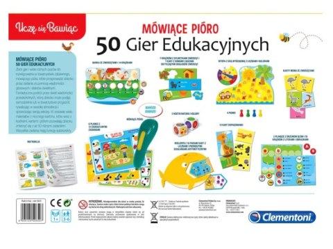 Mówiące Pióro 50 Gier Edukacyjnych Uczę się Bawiąc Język Polski Clementoni 50650 Mówiące Pióro 50 Gier Edukacyjnych Uczę się Bawiąc Język Polski Clementoni 50650