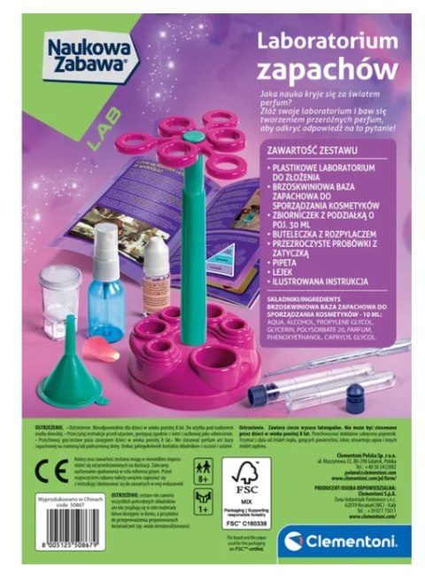Naukowa Zabawa Zestaw Laboratorium Zapachów Perfumy Język Polski Clementoni 50867 Naukowa Zabawa Zestaw Laboratorium Zapachów Perfumy Język Polski Clementoni 50867