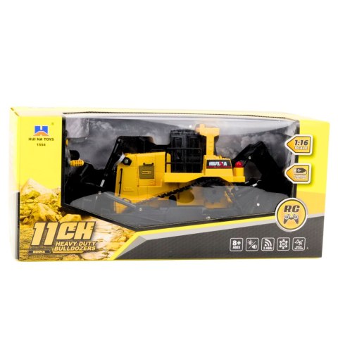Spychacz Buldożer Samochód Budowlany Zdalnie Sterowany 1:16 R/C Żółty Spychacz Buldożer Samochód Budowlany Zdalnie Sterowany 1:16 R/C Żółty