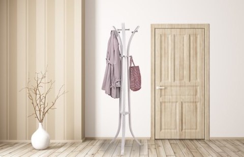 Wieszak na ubrania odzież stojak biały ModernHome Wieszak na ubrania odzież stojak biały ModernHome