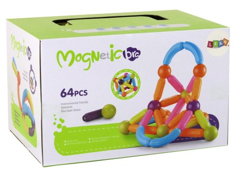 Duży Zestaw Klocków Magnetycznych W Kuferku 64 Elementy Duży Zestaw Klocków Magnetycznych W Kuferku 64 Elementy