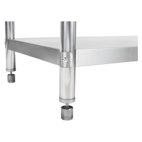 STÓŁ DO KUCHNI BLAT ROBOCZY ZE STALI NIERDZEWNEJ Z RANTEM I DOLNĄ PÓŁKĄ 200X60CM STÓŁ DO KUCHNI BLAT ROBOCZY ZE STALI NIERDZEWNEJ Z RANTEM I DOLNĄ PÓŁKĄ 200X60CM