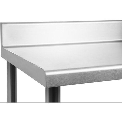 STÓŁ DO KUCHNI BLAT ROBOCZY ZE STALI NIERDZEWNEJ Z RANTEM I DOLNĄ PÓŁKĄ 200X60CM STÓŁ DO KUCHNI BLAT ROBOCZY ZE STALI NIERDZEWNEJ Z RANTEM I DOLNĄ PÓŁKĄ 200X60CM