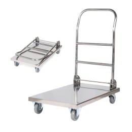 WÓZEK PLATFORMOWY SKŁADANY STALOWY HORECA PLATFORMA 70X52CM