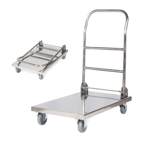 WÓZEK PLATFORMOWY SKŁADANY STALOWY HORECA PLATFORMA 70X52CM WÓZEK PLATFORMOWY SKŁADANY STALOWY HORECA PLATFORMA 70X52CM