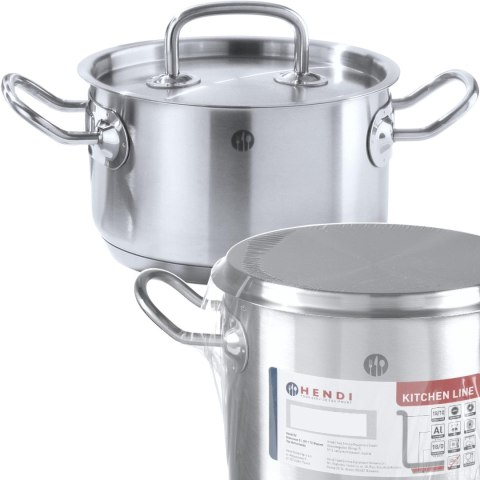 GARNEK NISKI KITCHEN LINE Z POKRYWKĄ 7,4 L ŚR. 280 X 120 H - HENDI 836033 GARNEK NISKI KITCHEN LINE Z POKRYWKĄ 7,4 L ŚR. 280 X 120 H - HENDI 836033