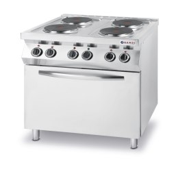 KUCHNIA ELEKTRYCZNA 4 PŁYTY Z PIEKARNIKIEM KONWEKCYJNYM GN1/1 KITCHEN LINE - HENDI 225936