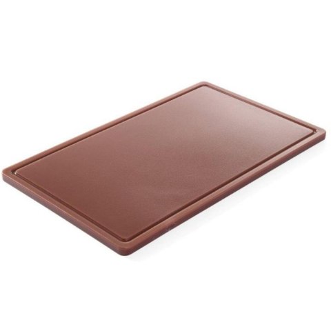 DESKA DO KROJENIA HACCP DO MIĘSA ORAZ WĘDLIN GN 1/2 BRĄZOWA - HENDI 826140