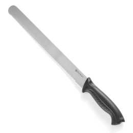PROFESJONALNY NÓŻ DO CHLEBA CIASTA CZARNY HACCP 300 MM - HENDI 843109