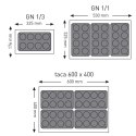 FOREMKI SILIKONOWE NIEPRZYWIERAJĄCE DO PIECZENIA DO 260C MINI-MUFFINS 176X300MM GN1/3 - HENDI 676905