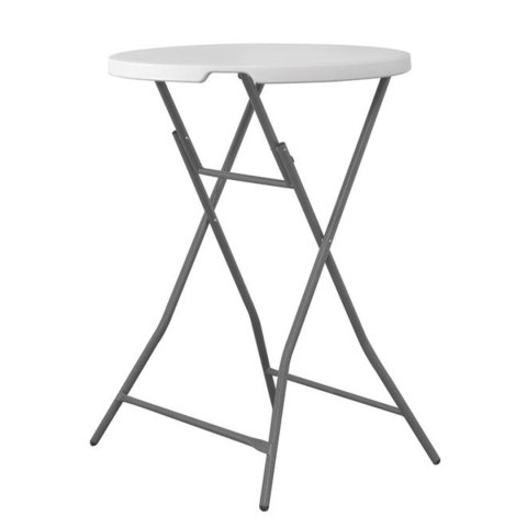 STOLIK CATERINGOWY BAROWY SKŁADANY BIAŁY OKRĄGŁY ŚR. 80CM DO 80KG - HENDI 810958 STOLIK CATERINGOWY BAROWY SKŁADANY BIAŁY OKRĄGŁY ŚR. 80CM DO 80KG - HENDI 810958