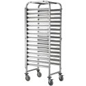 WÓZEK STALOWY DO TRANSPORTU TAC BLACH PIEKARNICZYCH 15 X 60X40CM - HENDI 810651