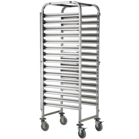 WÓZEK STALOWY DO TRANSPORTU TAC BLACH PIEKARNICZYCH 15 X 60X40CM - HENDI 810651 WÓZEK STALOWY DO TRANSPORTU TAC BLACH PIEKARNICZYCH 15 X 60X40CM - HENDI 810651