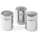 DYSPENSER DOZOWNIK KUCHENNY Z SITKIEM DO CUKRU PUDRU STAL NIERDZEWNA ŚR. 55MM WYS. 75MM - HENDI 631300