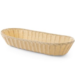 KOSZYK NA PIECZYWO Z POLIRATTANU OWALNY 375X140X70MM - HENDI 426906