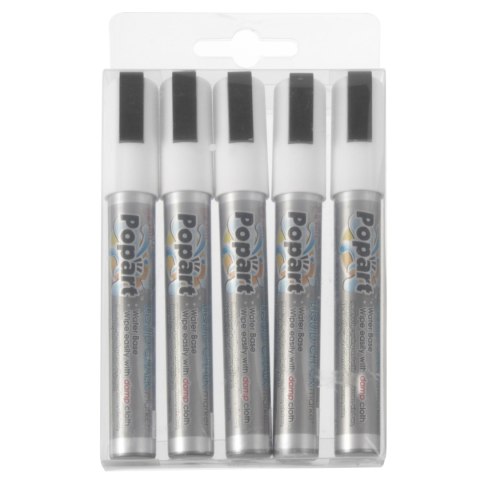 MARKERY DO TABLICY KOŃCÓWKA 2-6MM BIAŁE ZESTAW 5SZT. - HENDI 664209