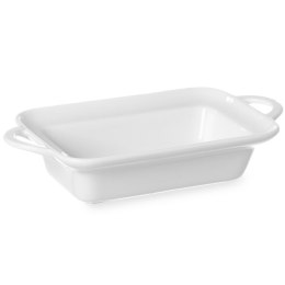 PÓŁMISEK DO ZAPIEKANIA PROSTOKĄTNY Z USZAMI 190X120X50MM BIAŁA PORCELANA - HENDI 784112