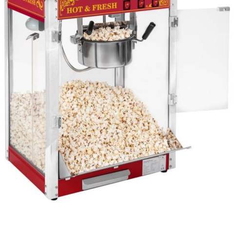 PROFESJONALNA WYDAJNA MASZYNA DO POPCORNU MOBILNA NA WÓZKU 230V 1.6KW CZERWONA PROFESJONALNA WYDAJNA MASZYNA DO POPCORNU MOBILNA NA WÓZKU 230V 1.6KW CZERWONA