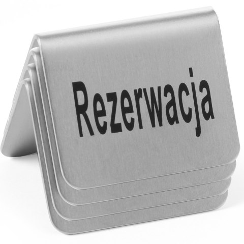 TABLICZKA INFORMACYJNA REZERWACJA STAL CHROMOWA ZESTAW 4SZT. - HENDI 663714 TABLICZKA INFORMACYJNA REZERWACJA STAL CHROMOWA ZESTAW 4SZT. - HENDI 663714