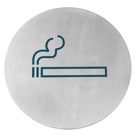 TABLICZKA INFORMACYJNA SAMOPRZYLEPNA DLA PALĄCYCH STAL NIERDZEWNA ŚR. 160MM - HENDI 663820 TABLICZKA INFORMACYJNA SAMOPRZYLEPNA DLA PALĄCYCH STAL NIERDZEWNA ŚR. 160MM - HENDI 663820
