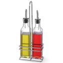 ZESTAW STOŁOWY BUTELKI Z KOSZYKIEM DO OLIWY I OCTU WINNEGO 2 X 237ML - HENDI 460245