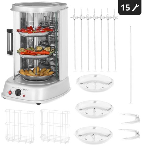 MINI OPIEKACZ GRILL DO KEBABA GYROSA RYB WARZYW PIONOWY 4W1 1800W ROYAL CATERING RCGV-1800 MINI OPIEKACZ GRILL DO KEBABA GYROSA RYB WARZYW PIONOWY 4W1 1800W ROYAL CATERING RCGV-1800