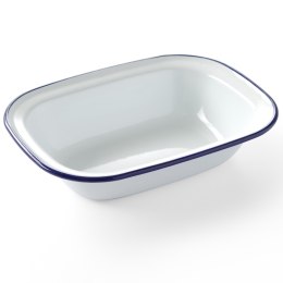 NACZYNIE PROSTOKĄTNE EMALIOWANE BIAŁE 215X160MM HENDI 621219