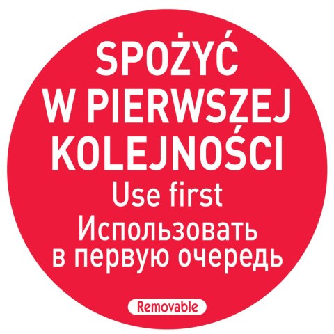 NAKLEJKI FOOD SAFETY SPOŻYĆ W PIERWSZEJ KOLEJNOŚCI PL RU EN 500 SZT. HENDI 850152 NAKLEJKI FOOD SAFETY SPOŻYĆ W PIERWSZEJ KOLEJNOŚCI PL RU EN 500 SZT. HENDI 850152