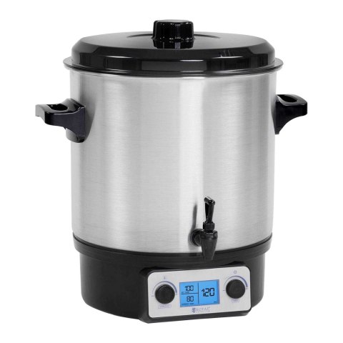 PODGRZEWACZ WARNIK DO GRZAŃCA GRZANEGO WINA Z KRANEM TIMEREM LCD STAL NIERDZEWNA 2000W 27L PODGRZEWACZ WARNIK DO GRZAŃCA GRZANEGO WINA Z KRANEM TIMEREM LCD STAL NIERDZEWNA 2000W 27L