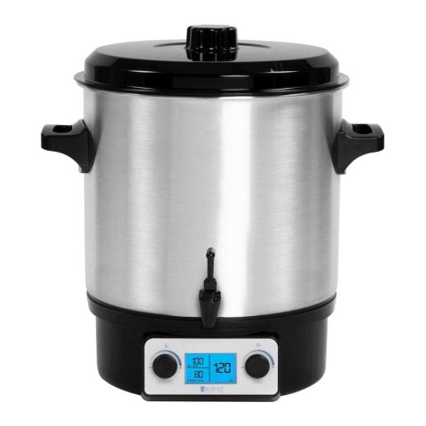 PODGRZEWACZ WARNIK DO GRZAŃCA GRZANEGO WINA Z KRANEM TIMEREM LCD STAL NIERDZEWNA 2000W 27L PODGRZEWACZ WARNIK DO GRZAŃCA GRZANEGO WINA Z KRANEM TIMEREM LCD STAL NIERDZEWNA 2000W 27L