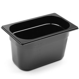 POJEMNIK GASTRONOMICZNY GN 1/4 Z CZARNEGO POLIWĘGLANU 265X162X150MM 4L HENDI 862612
