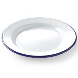 TALERZ PŁYTKI EMALIOWANY BIAŁY ŚR. 200MM HENDI 621226