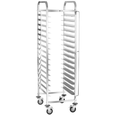 WÓZEK KELNERSKI CATERINGOWY DO TRANSPORTU 16 POJEMNIKÓW TAC 60 X 40 CM ROYAL CATERING RCTW-16TB.1 WÓZEK KELNERSKI CATERINGOWY DO TRANSPORTU 16 POJEMNIKÓW TAC 60 X 40 CM ROYAL CATERING RCTW-16TB.1